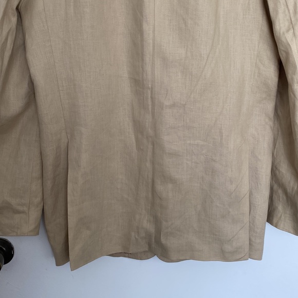 ANDREW FEZZA Men Two Button Linen Blazer Jacket 42L Dress Blazer Tan Beige Cream - Picture 16 of 16